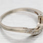 Antique Art Deco 0.07ctw Diamond Curved Band Ring - 14k White Gold - Size 6.5