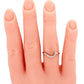 Antique Art Deco 0.07ctw Diamond Curved Band Ring - 14k White Gold - Size 6.5