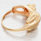 Vintage Designer Diamond-Eyed Cat Bowtie Ring - 14k Yellow Gold Kitten Size 5.25