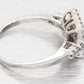 Vintage 0.35ctw Diamond Cocktail Ring - 14k White Gold Square Halo Setting