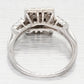 Vintage 0.35ctw Diamond Cocktail Ring - 14k White Gold Square Halo Setting