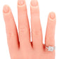 Vintage 0.35ctw Diamond Cocktail Ring - 14k White Gold Square Halo Setting