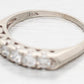 Antique Art Deco 0.60ctw Single-Row Diamond Wedding Band Ring - 14k White Gold