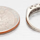 Antique Art Deco 0.60ctw Single-Row Diamond Wedding Band Ring - 14k White Gold