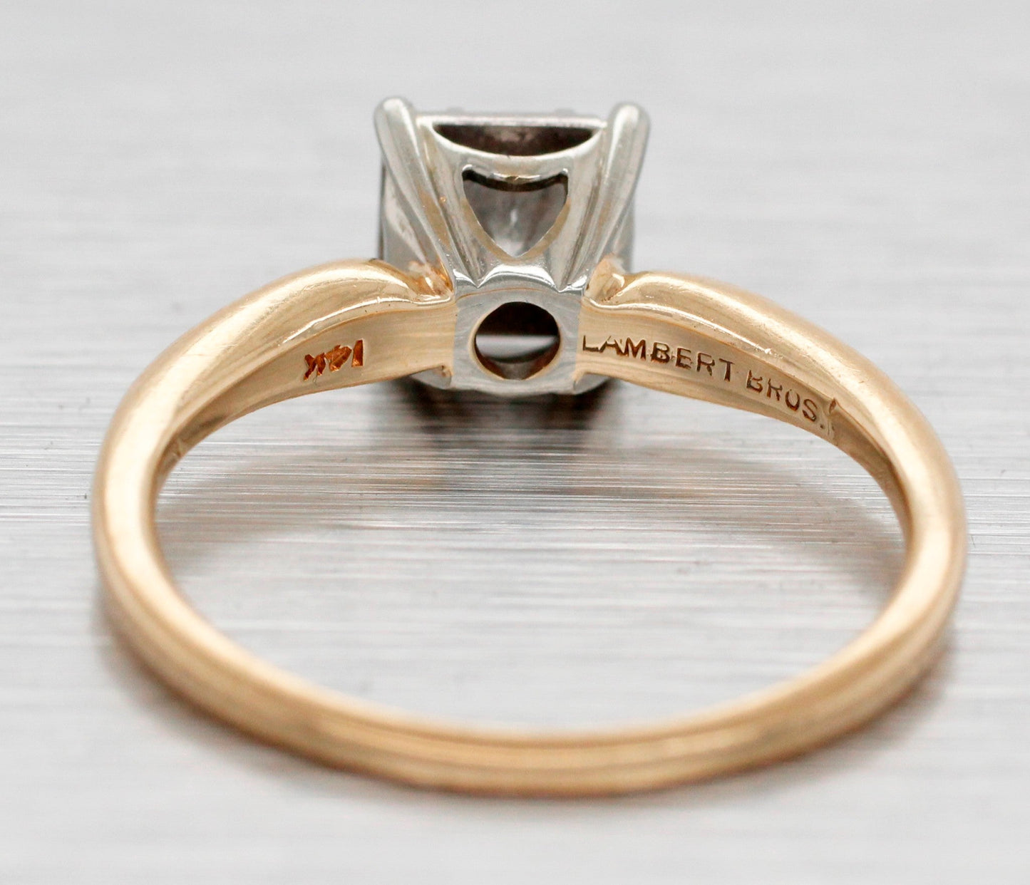 Antique Art Deco 0.50ct Solitaire Diamond Engagement Ring - 14k Yellow Gold