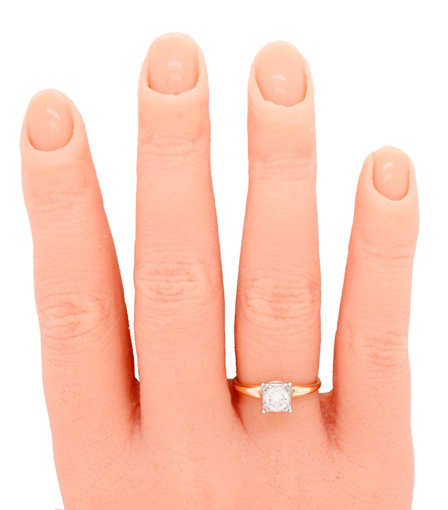 Antique Art Deco 0.50ct Solitaire Diamond Engagement Ring - 14k Yellow Gold