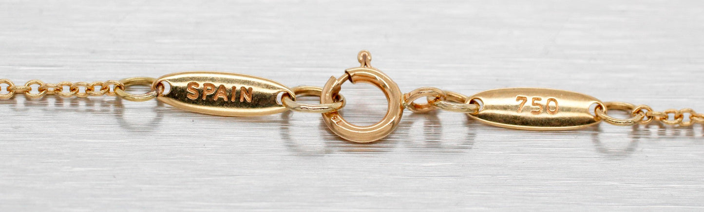 Tiffany & Co. Open Heart Pendant - 18k Yellow Gold - 16" Necklace - Elsa Peretti