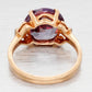 GIA Color-Changing Sapphire Engagement Ring 14k Yellow Gold | Lab-Created Stone