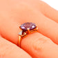 GIA Color-Changing Sapphire Engagement Ring 14k Yellow Gold | Lab-Created Stone