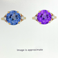 GIA Color-Changing Sapphire Engagement Ring 14k Yellow Gold | Lab-Created Stone