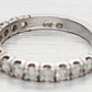 Vintage 0.60ctw Diamond Wedding Band Ring - 14k White Gold - Half-Eternity Style