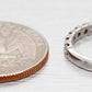 Vintage 0.60ctw Diamond Wedding Band Ring - 14k White Gold - Half-Eternity Style