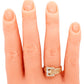 Antique Art Deco Single Cut Diamond Belt Buckle Band Ring - 14k Yellow Gold