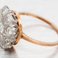 Antique Art Deco 1.00ctw Diamond Flower Cocktail Ring - 14k Yellow Gold Band