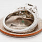 Antique Art Deco 0.25ctw Diamond & Emerald Nature Band Ring - 14k White Gold