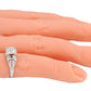 Antique Art Deco 0.25ctw Diamond & Emerald Nature Band Ring - 14k White Gold