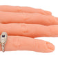 Antique Art Deco Square Sapphire & Diamond Band Ring - 18k White Gold
