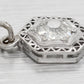 Antique Art Deco 0.50ct Diamond Hexagon Charm - 14k White Gold Filigree Setting
