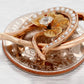 Antique Art Nouveau Lucky Brooch Pin - 10k Rose Gold Horseshoe Clover & Wishbone