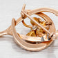 Antique Art Nouveau Lucky Brooch Pin - 10k Rose Gold Horseshoe Clover & Wishbone