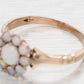 Antique Art Deco Precious Opal Floral Cocktail Ring - 14k Yellow Gold