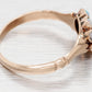 Antique Art Deco Precious Opal Floral Cocktail Ring - 14k Yellow Gold