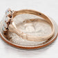 Antique Art Deco Precious Opal Floral Cocktail Ring - 14k Yellow Gold
