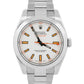 Rolex Milgauss WHITE Orange Stainless Steel 40mm 116400 Oyster Automatic Watch