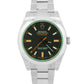 New Stickered 2010 Rolex Milgauss 116400 GV Black Green 40mm Steel Box Papers