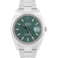 2024 PAPERS Rolex DateJust 41mm MINT GREEN 18K Steel Fluted OYSTER 126334 BOX