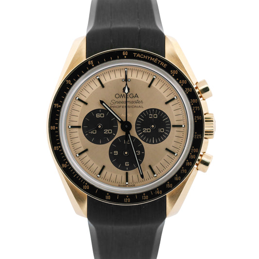2025 PAPERS Omega Speedmaster MOONSHINE 18K Yellow Gold 310.62.42.50.99.001 BOX
