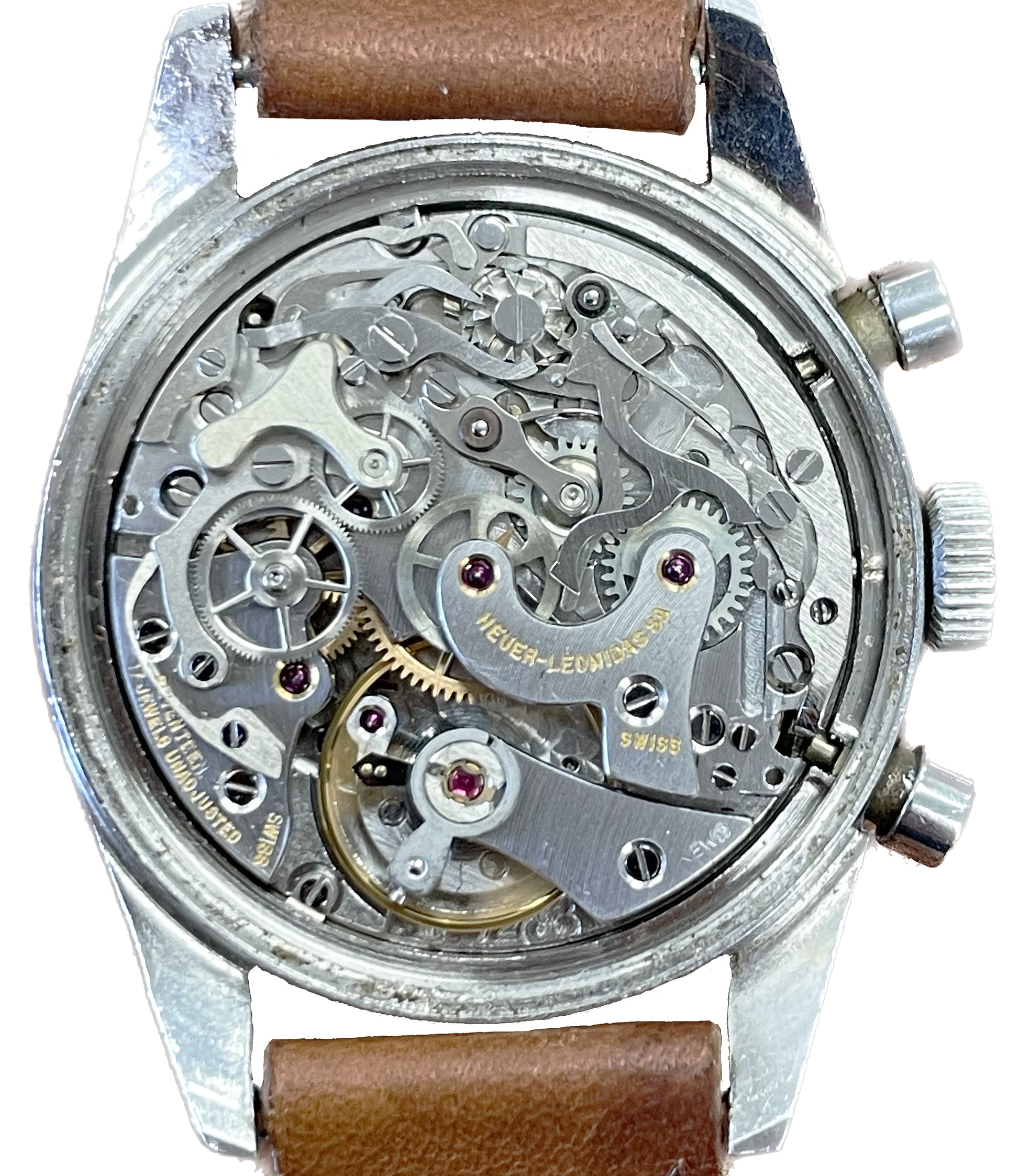 UNPOLISHED 1960's Heuer Carrera White Chronograph 2447D