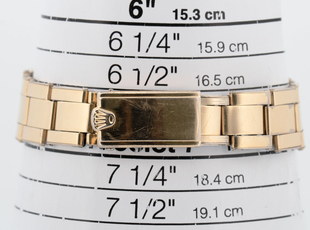 1973 Rolex Oyster Perpetual Date CHAMPAGNE Gold Capped Steel 34mm 1550 Watch