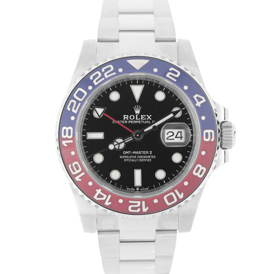 PAPERS Rolex GMT-Master II Red Blue PEPSI Oyster 40mm 126710 BLRO Watch BOX