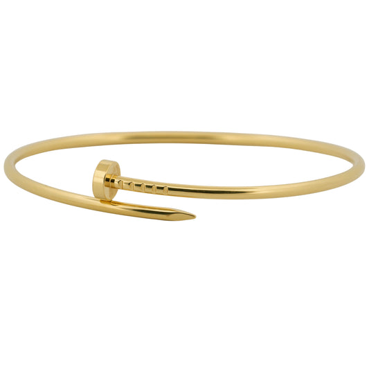 2024 PAPERS Cartier Juste Un Clou Nail Bracelet SZ 19 18K Yellow Gold AU 750 BOX