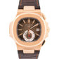2014 PAPERS Patek Philippe Nautilus 40.5mm CHOCOLATE 18K Rose Gold 5980R-001 BOX