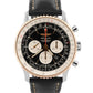 Breitling Navitimer UB0127 Black Stainless Steel 18K Rose Gold Leather 46mm Box