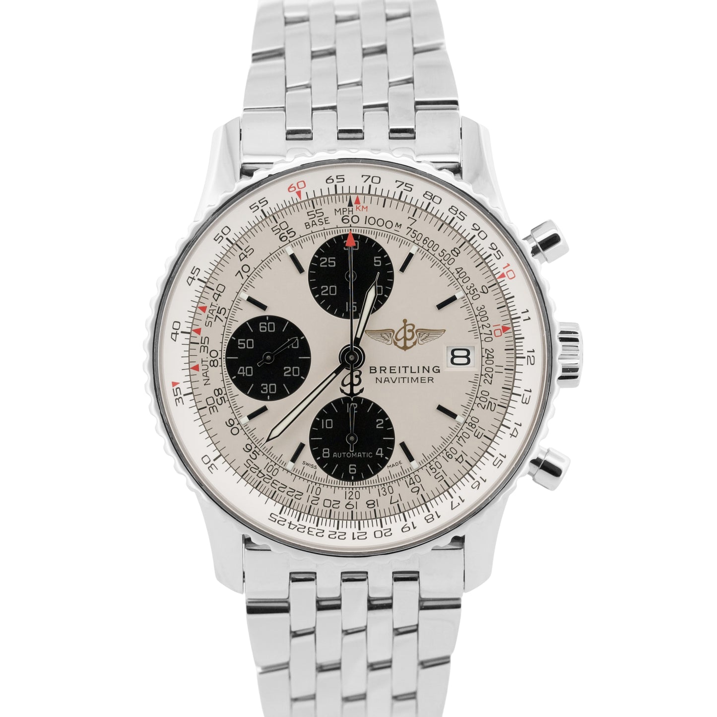 Breitling Navitimer Heritage IVORY Stainless Steel Automatic 41mm A13324 Watch