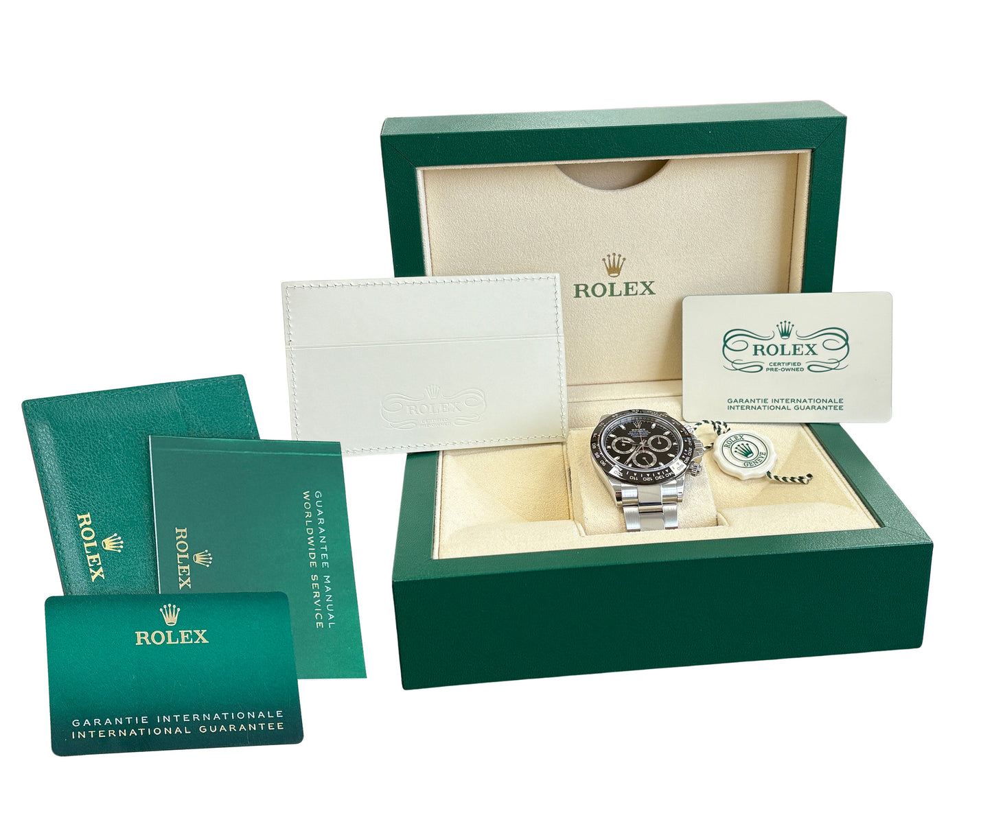 2025 CPO Rolex Daytona Cosmograph PAPERS Black Ceramic 40mm 116500 LN Watch BOX