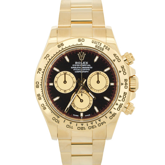 2023 PAPERS Rolex Daytona 40mm Black NEWMAN 18K Yellow Gold 126508 Watch BOX