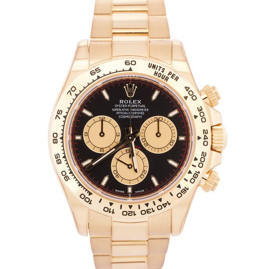 MINT 2024 PAPERS Rolex Daytona 40mm Black NEWMAN 18K Yellow Gold 126508 BOX