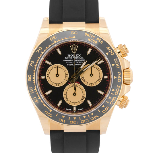 NEW 2025 PAPERS Rolex Daytona Oysterflex NEWMAN Black 18K Gold 126518 LN BOX