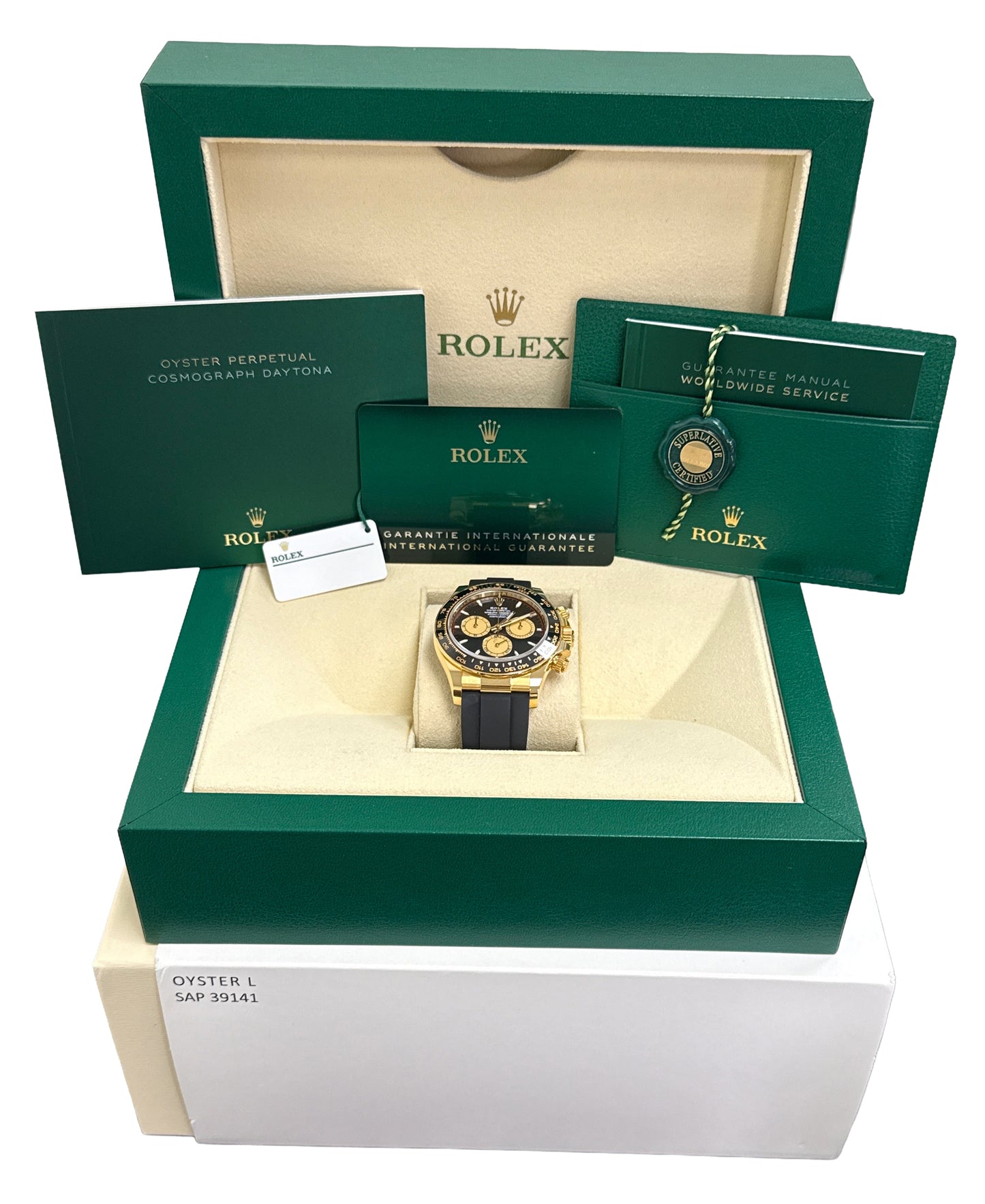 NEW 2025 PAPERS Rolex Daytona Oysterflex NEWMAN Black 18K Gold 126518 LN BOX
