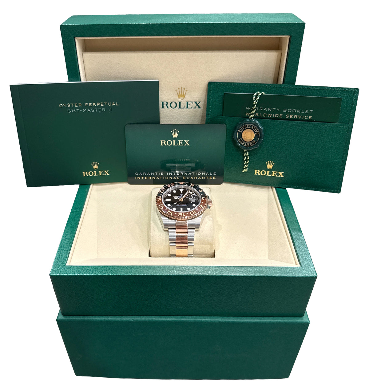 2026 Rolex GMT-Master II 126711 CHNR Root Beer 18K Gold Brown 40mm Box Papers