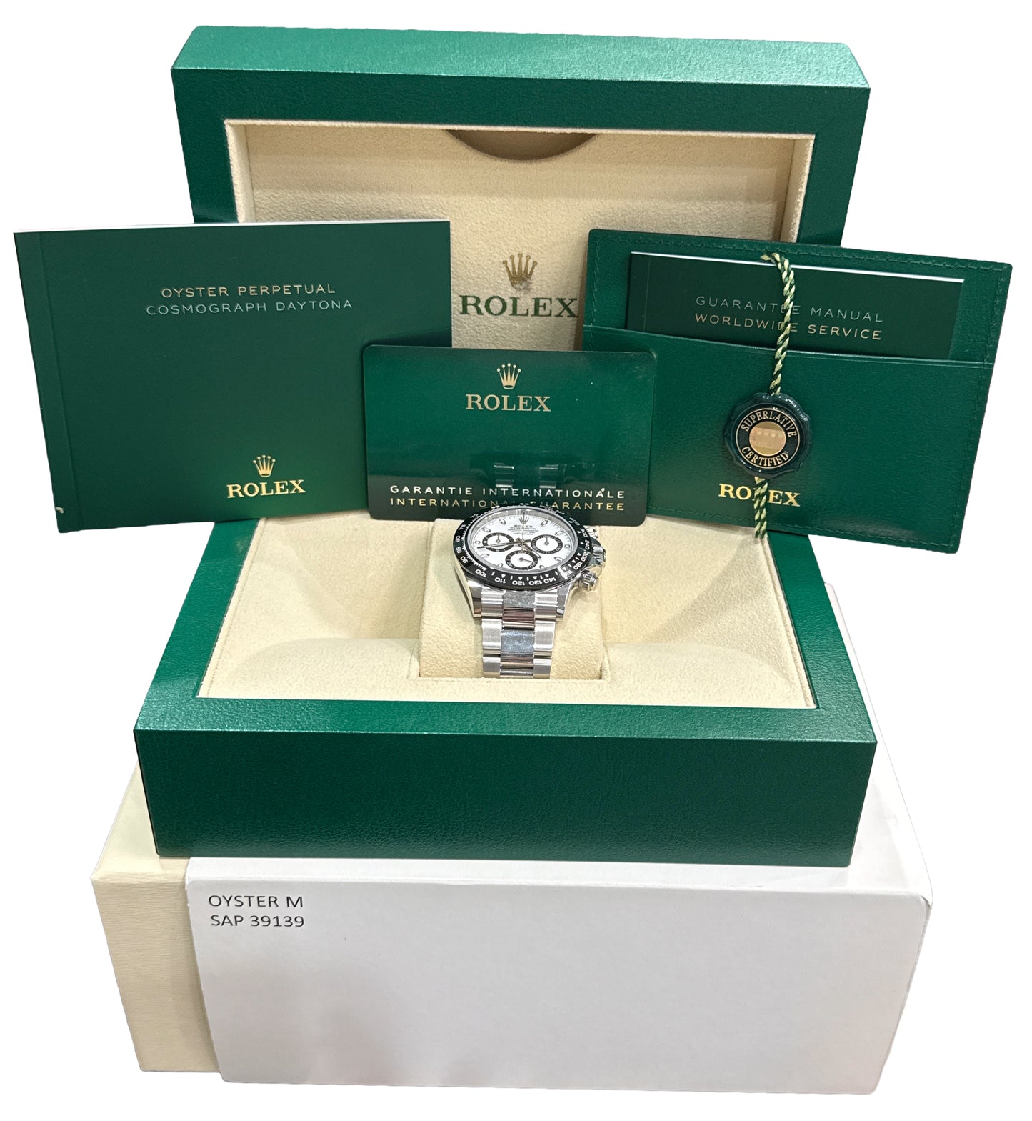 NOS 2021 PAPERS Rolex Daytona PANDA White Steel CERAMIC 40mm 116500 LN BOX