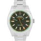 NOS STICKERED 2013 PAPERS Rolex Milgauss BLACK Green 40mm Steel 116400 GV BOX