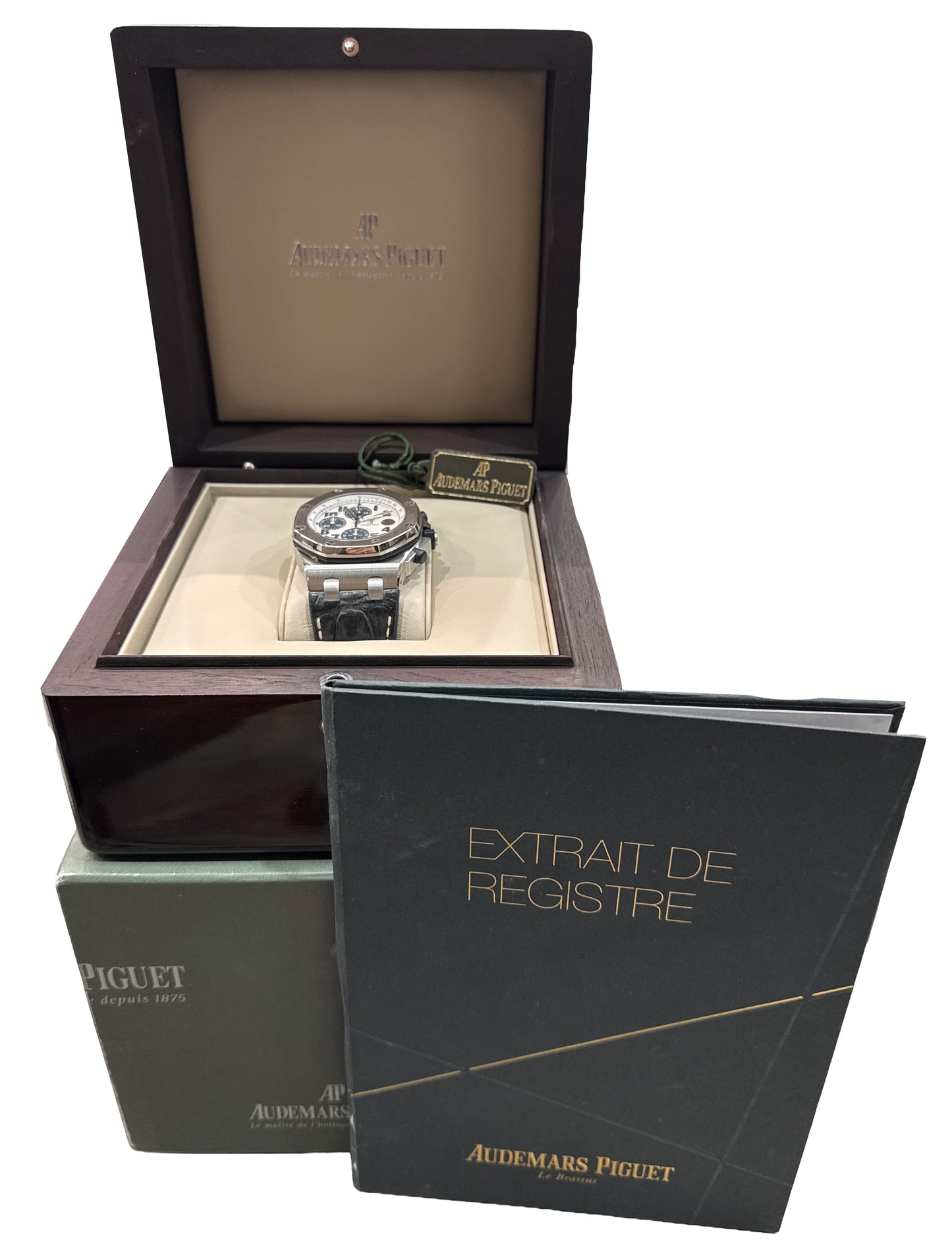 EXTRACTS Audemars Piguet Royal Oak Offshore WHITE Blue 26170ST.OO.D305CR.01 BOX