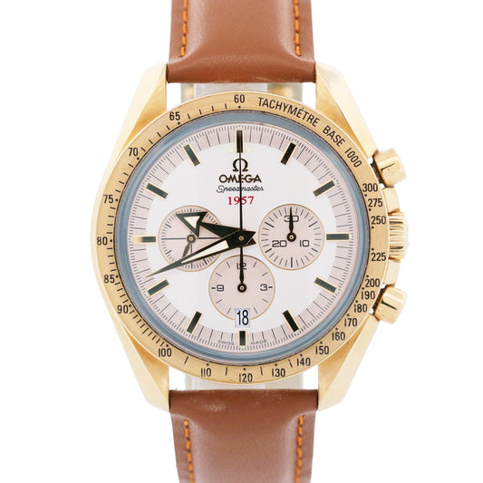 PAPERS Omega Speedmaster Broad Arrow 42mm 18K Gold 321.53.42.50.02.001 BOX