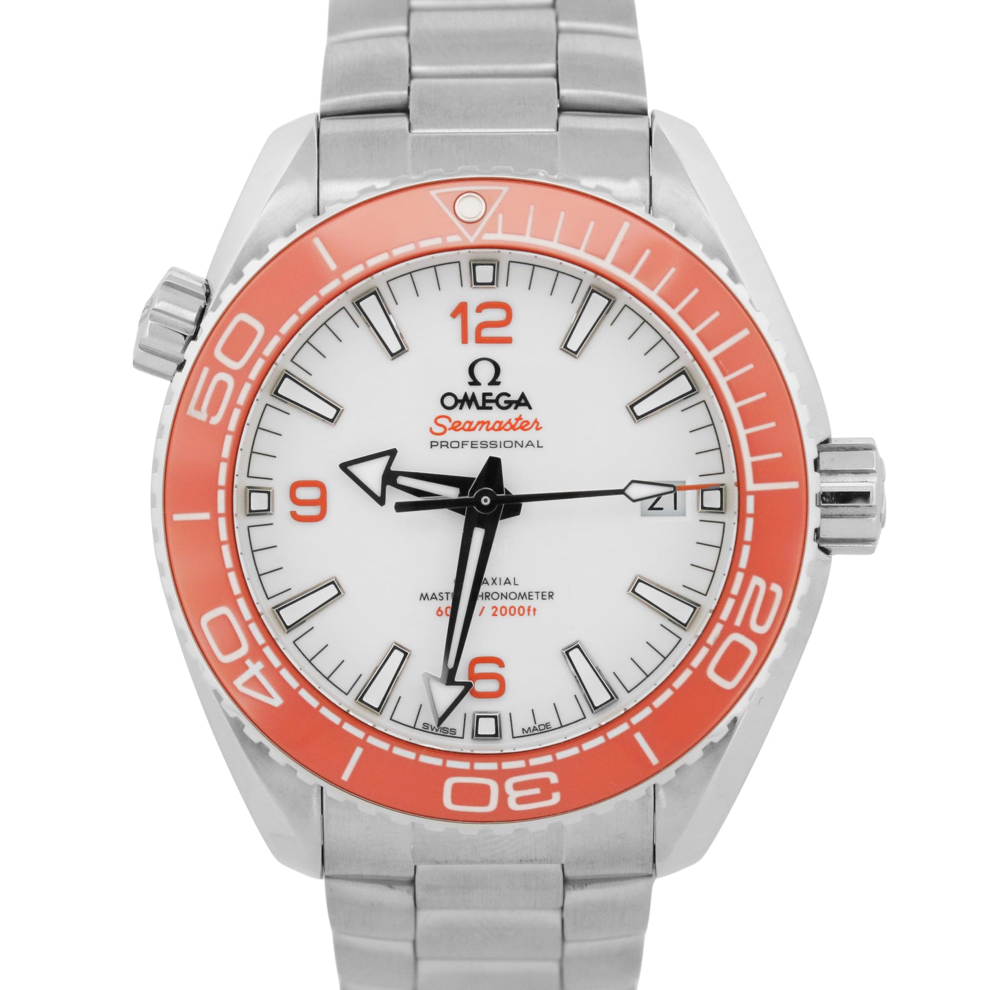 PAPERS Omega Seamaster Planet Ocean WHITE Orange 43mm 215.30.44.21.04.001 BOX