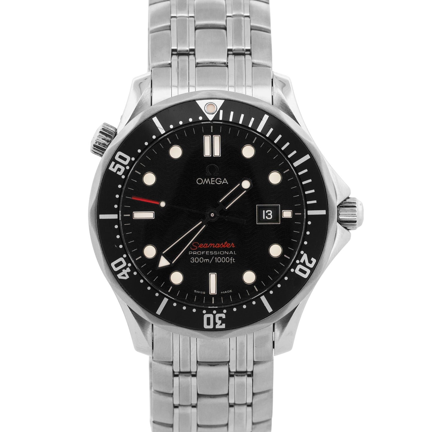 Omega Seamaster Diver 300M 41mm BLACK WAVE Quartz Steel 212.30.41.61.01.001 BOX